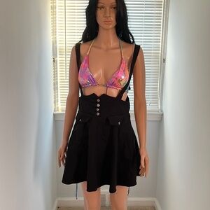 Skirt with suspenders